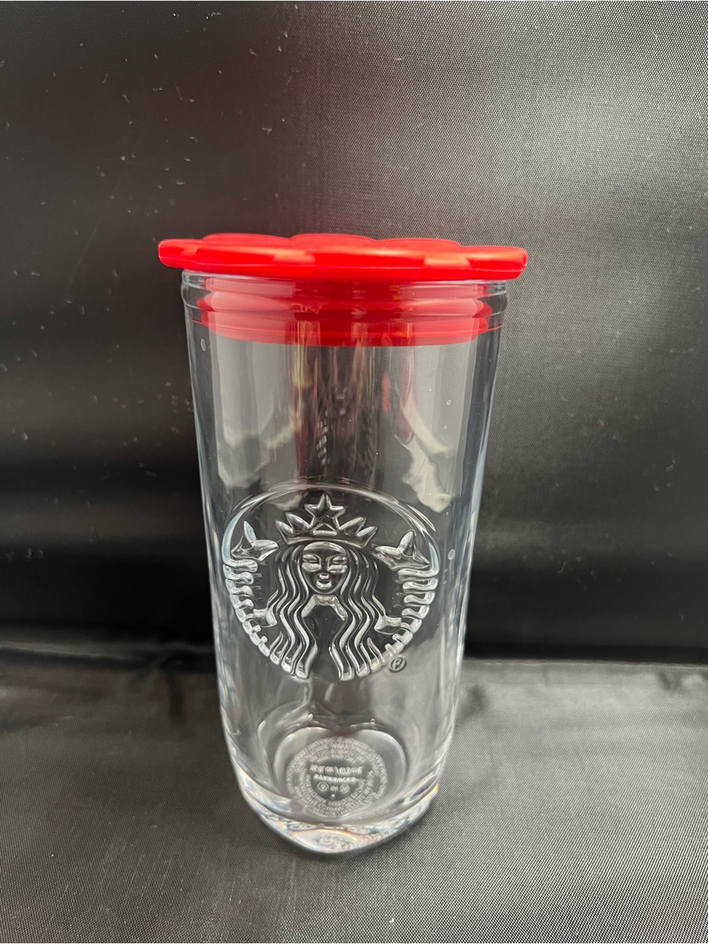 Starbucks 2026 Valentine’s Day Glass Cold Cup Tumbler – 16oz w/ Red Heart lid